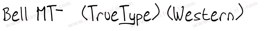 Bell MT-粗体(TrueType) (Western)字体转换